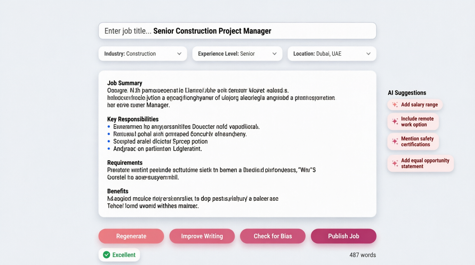 AI-powered job description generator