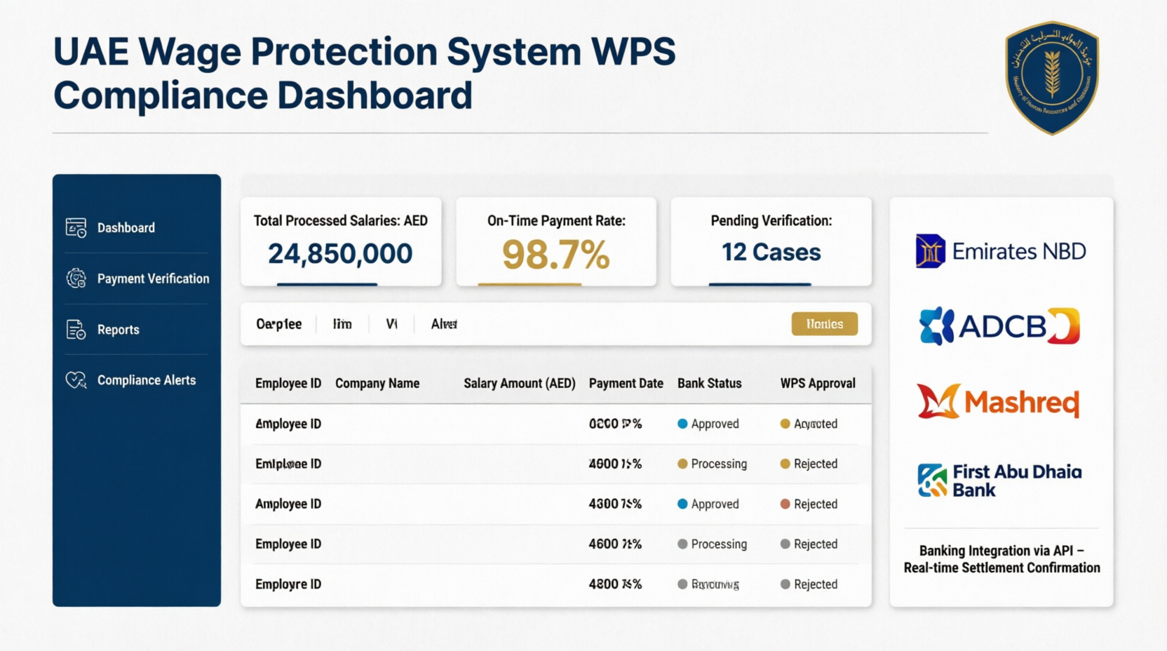 UAE WPS Compliance Dashboard